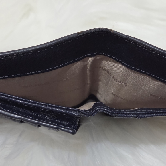 Michael Kors Black Pebbled Leather Mens Womens Unisex Wallet - Picture 4 of 5